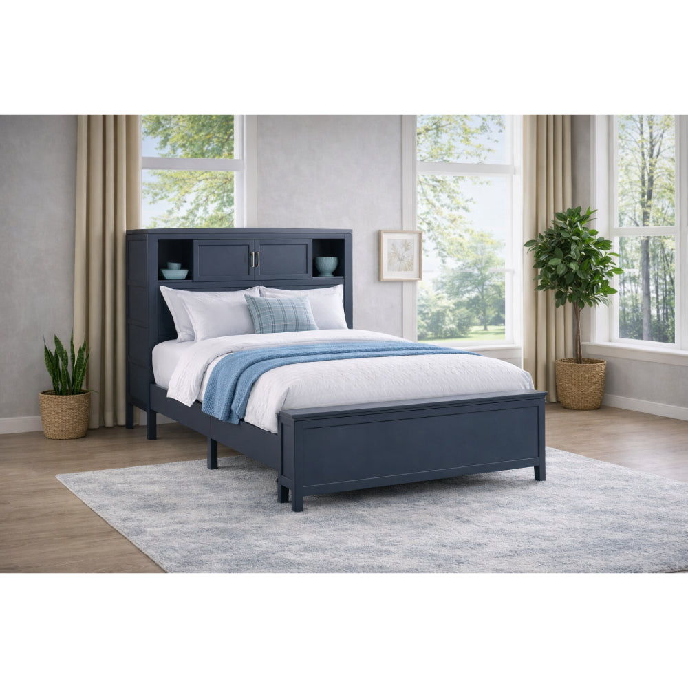Youth Explorer Full Bookcase Platform Bed with Hidden Desk by Homelegance