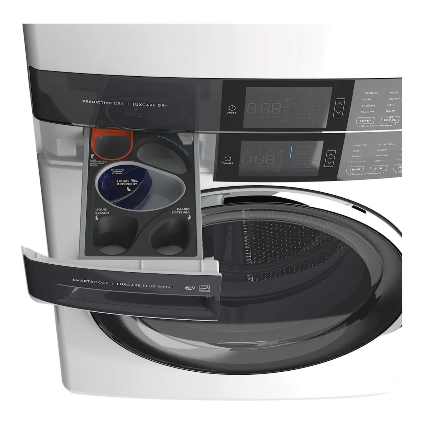 Electrolux ELTG7600 Stacked Laundry Center with 4.5 cu. ft. Front Load Washer and 8 cu. ft. Gas Dryer