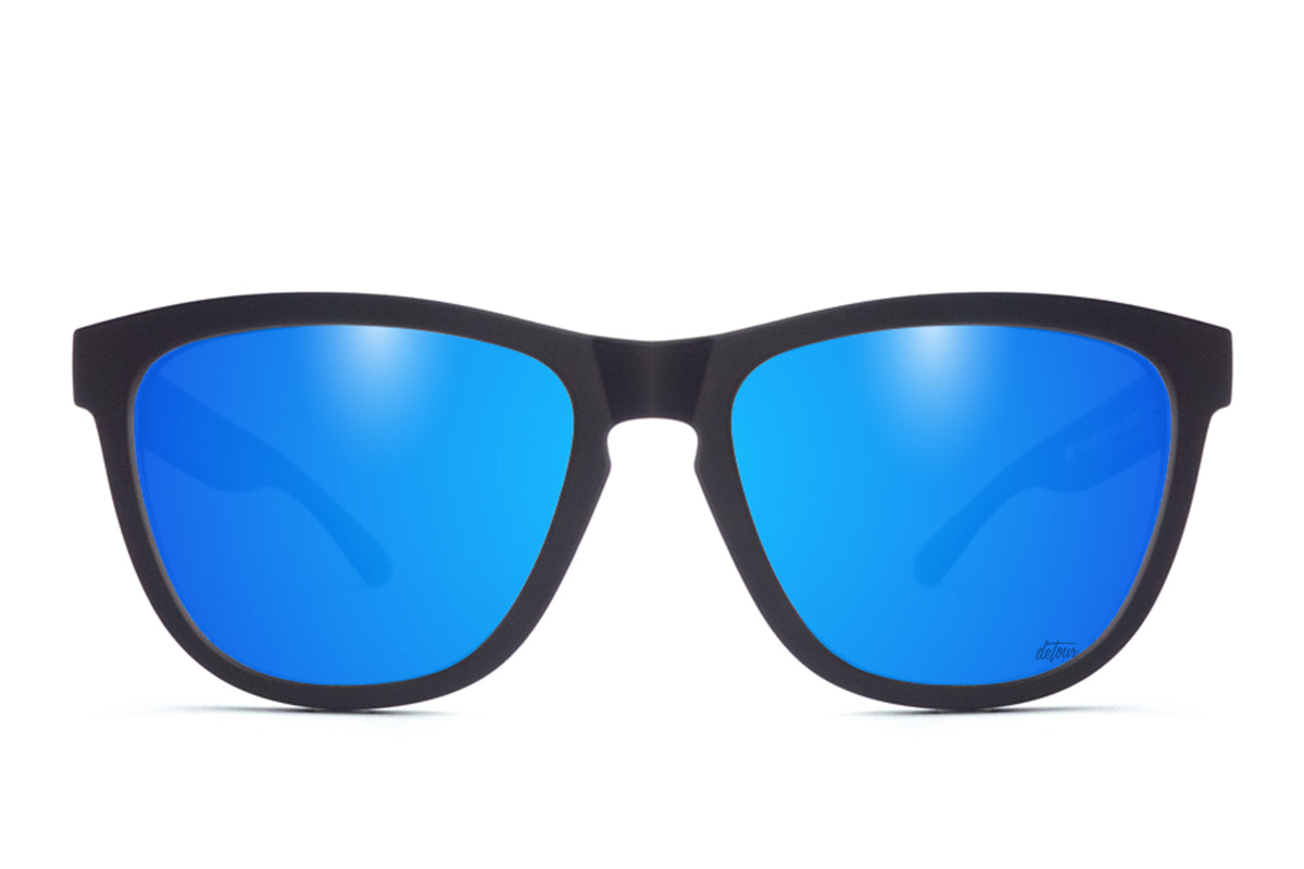 Matte Black - Electric Blue Lens Polarized - Essentials