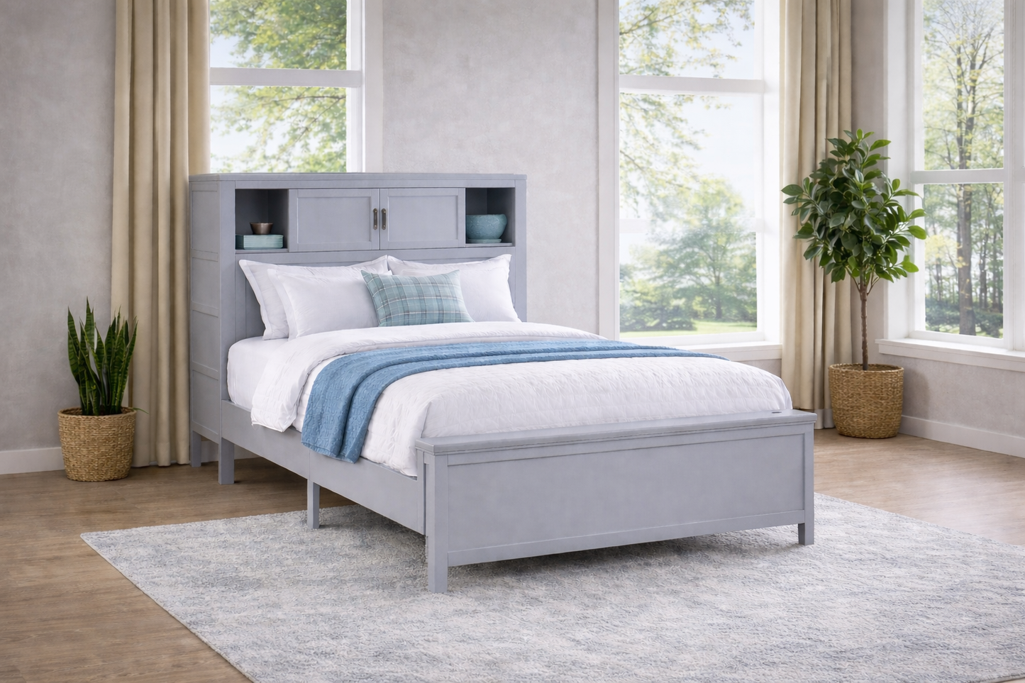 Youth Explorer Full Bookcase Platform Bed with Hidden Desk by Homelegance