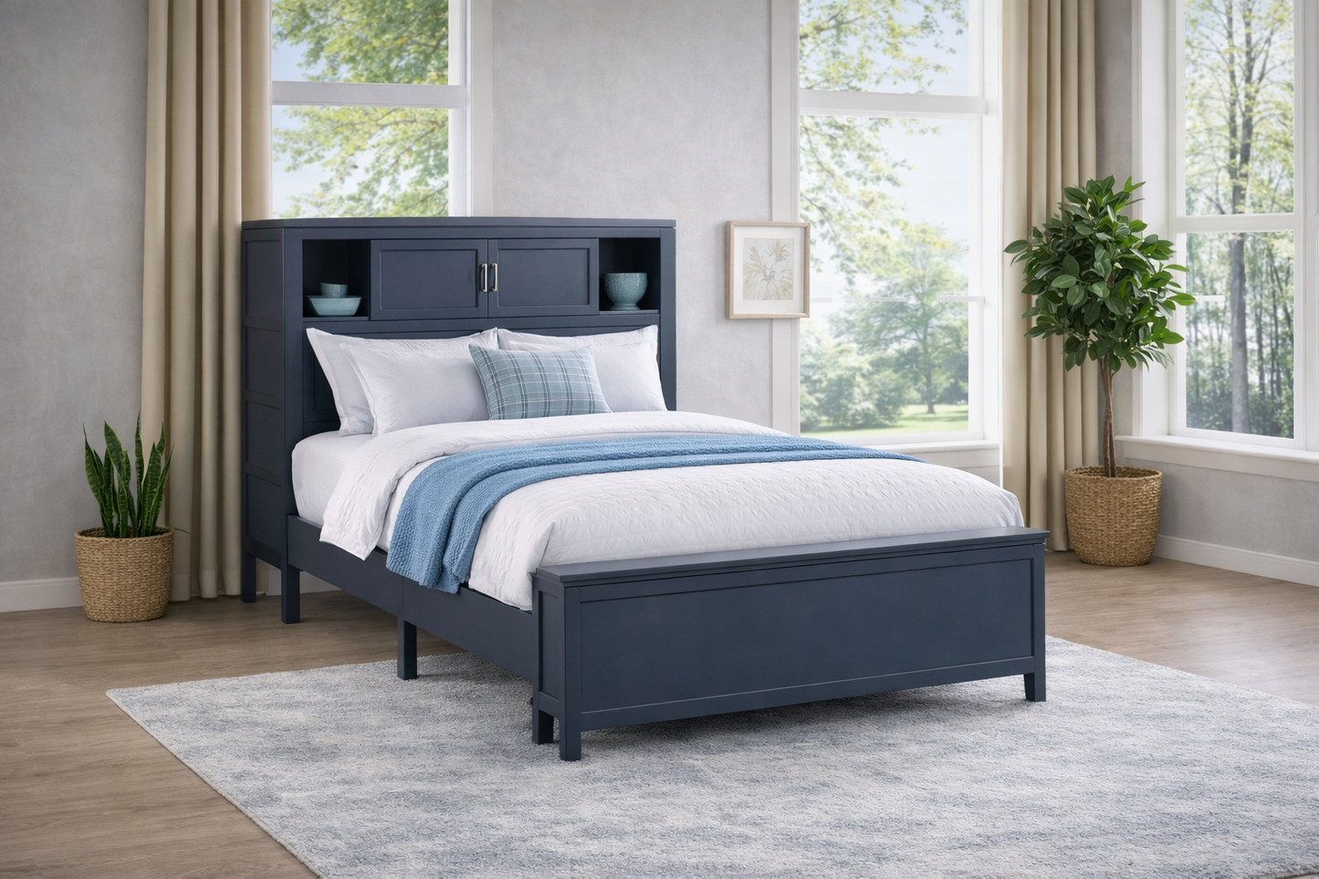 Youth Explorer Full Bookcase Platform Bed with Hidden Desk by Homelegance