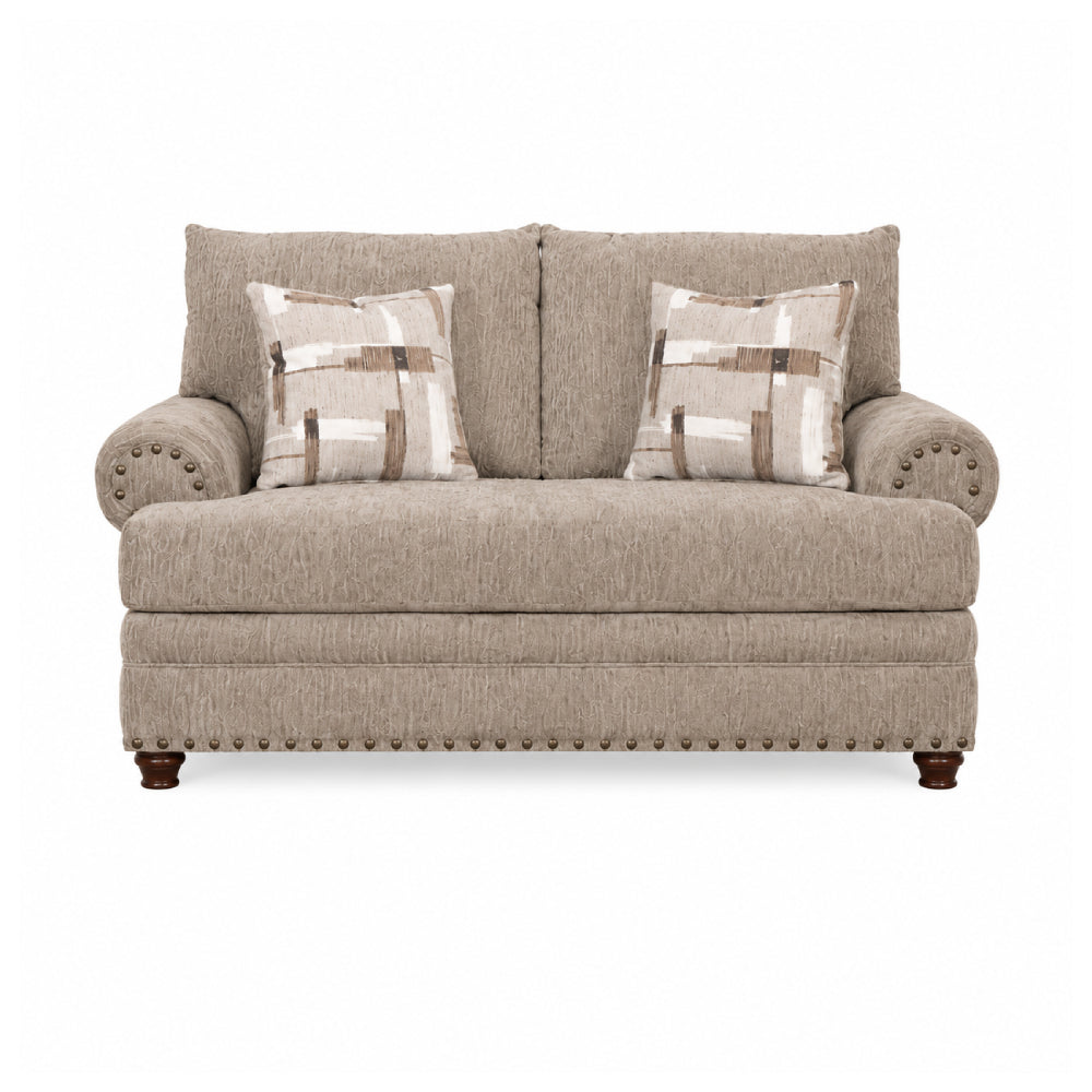 Florence 40" Sofa and Loveseat by Arely Furniture - Brown