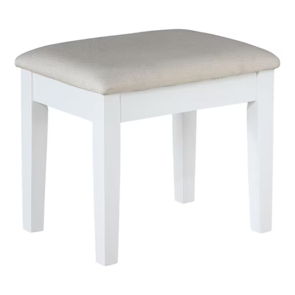 Louise Vanity Set with Stool by Furniture of America - White