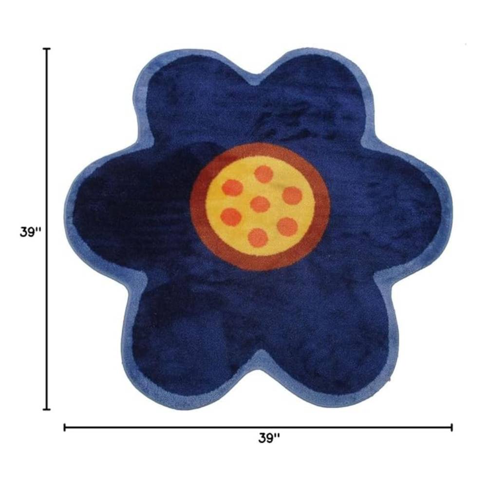 L.A Rugs 3'3" x 3'3" Fun Time Poppy Novelty Flower Cut Rug