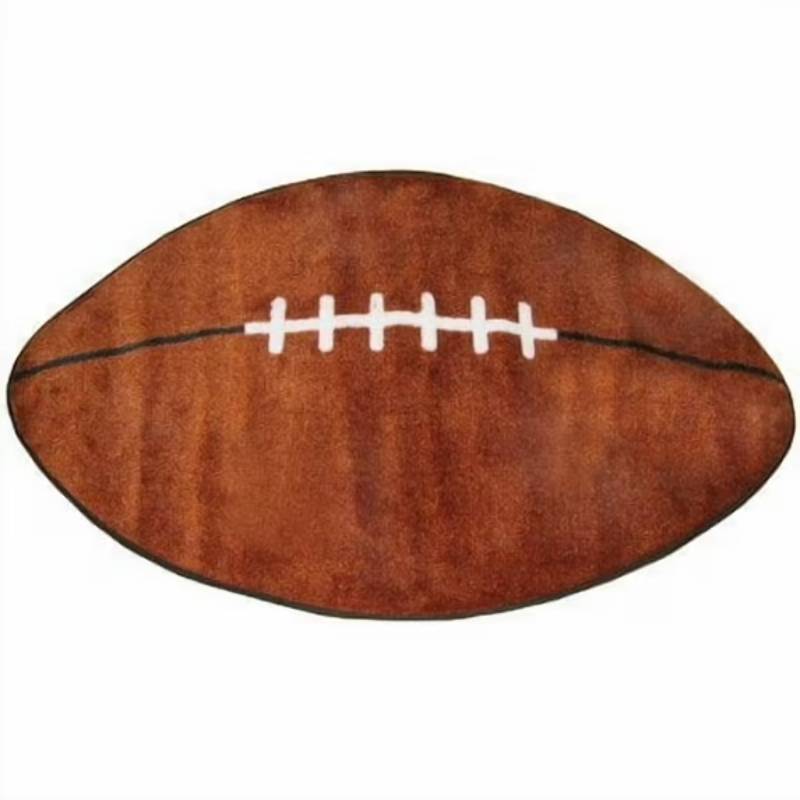 L.A Rugs 2'4" x 3'9" Fun Time Sports Football Oval Area Rug - Brown