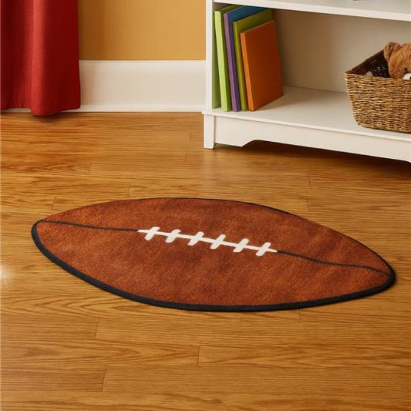 L.A Rugs 2'4" x 3'9" Fun Time Sports Football Oval Area Rug - Brown