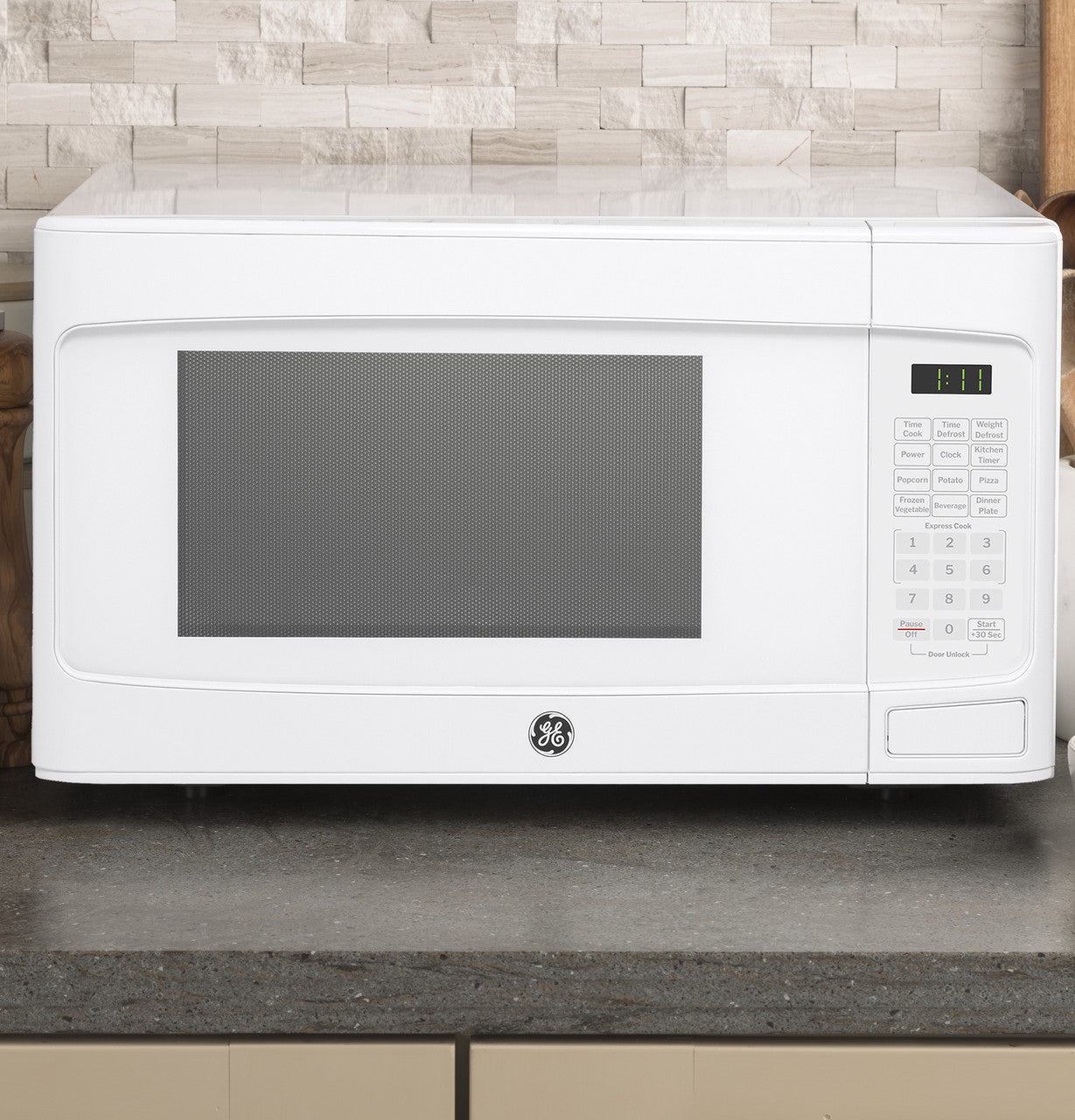 GE GCST11N1W 1.1 Cu. Ft. Countertop Microwave with Convenience Cooking Controls