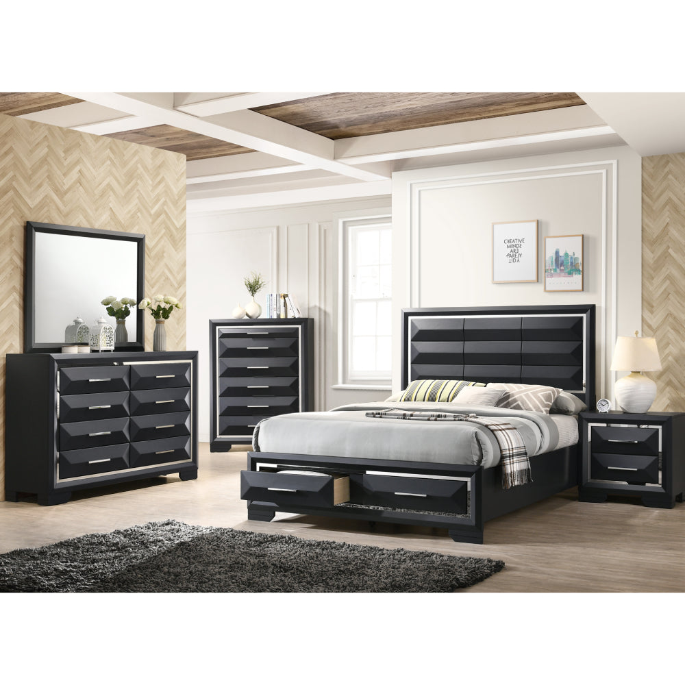 Genoa Queen Bed by Best Home - Black