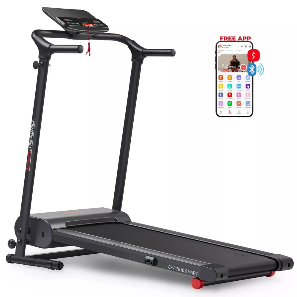 Sunny Health & Fitness SF-T7610SMART Compact Motorized Smart Treadmill