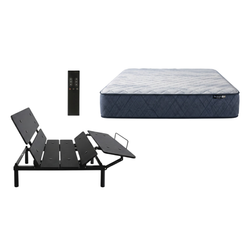 Bundle: Serta Perfect Day 7" Firm Queen Mattress + COSMO Sydney Adjustable Queen Bed Base