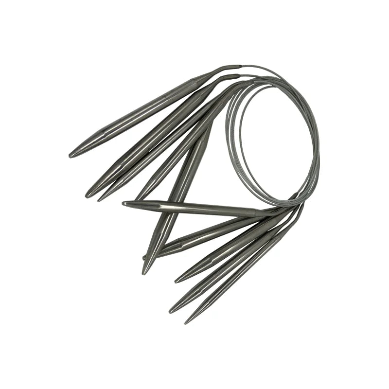 1.5-10mm Stainless Steel Circular Knitting Needles Set for DIY Weaving and Craft