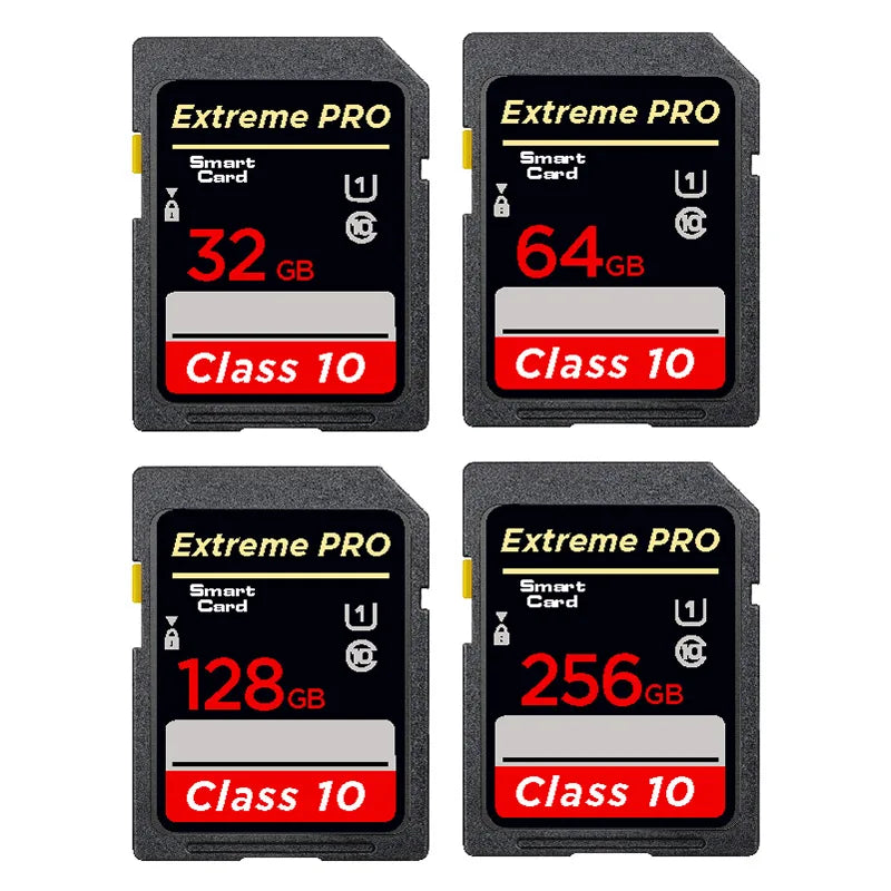 High Speed Class 10 SD Card 8GB to 256GB for Camera