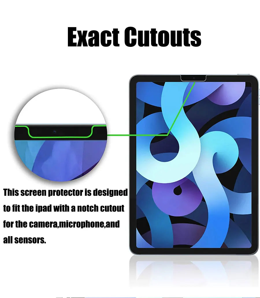 2 piezas de vidrio templado para iPad Pro 11 12.9 9 10.2 10.5 Air 4 3 2 Protector de pantalla de tableta para iPad Mini 6 5 4 3 13 2024 2021 Vidrio