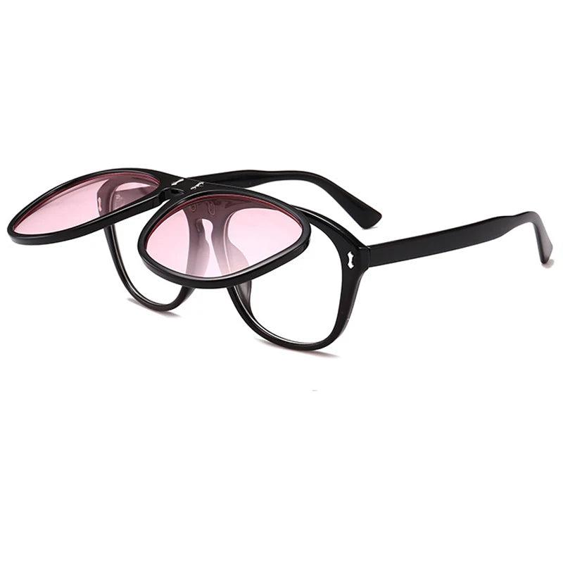 ALOZ MICC New Fashion Flip Sunglasses Unique Oversized Square Eyeglasses Q344