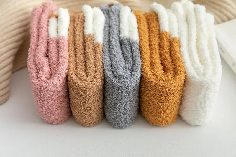 Socks Women Thicken Warm Cute Cat Paw Colorful Winter Sox