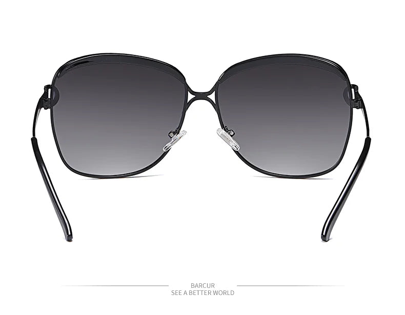 BARCUR Polarized Ladies Sunglasses Gradient Lens Round Design