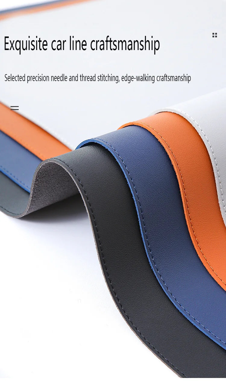 White Mousepad Large Gaming Desk Mat Waterproof Non-Slip PU Suede