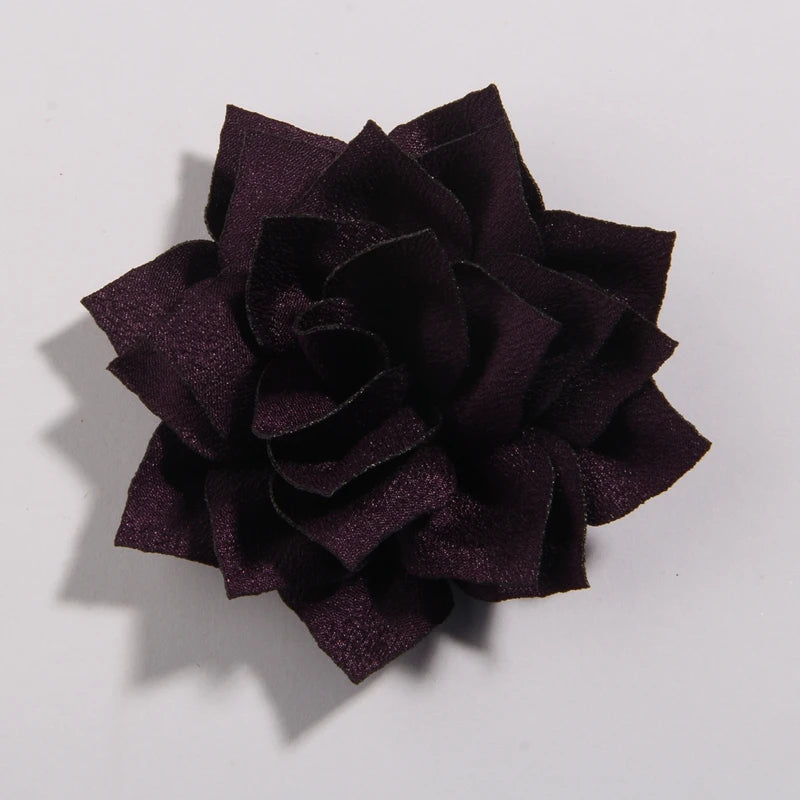 50PCS 7.5CM 2.95 Inch Fashion Lotus Satin Hair Flowers for DIY Headbands and Wedding Decor