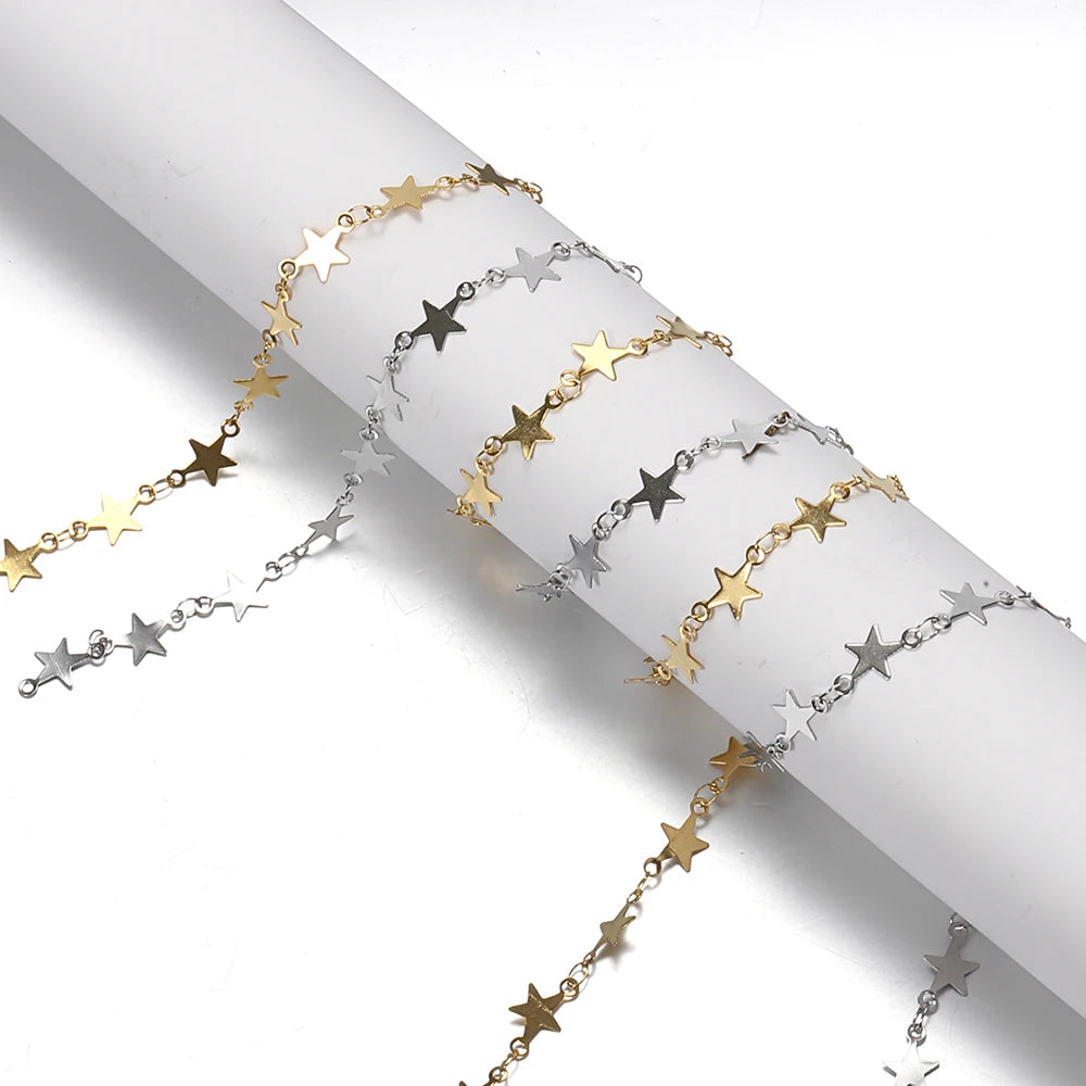 1Meter Gold Stainless Steel Chain Multi Styles for DIY Jewelry