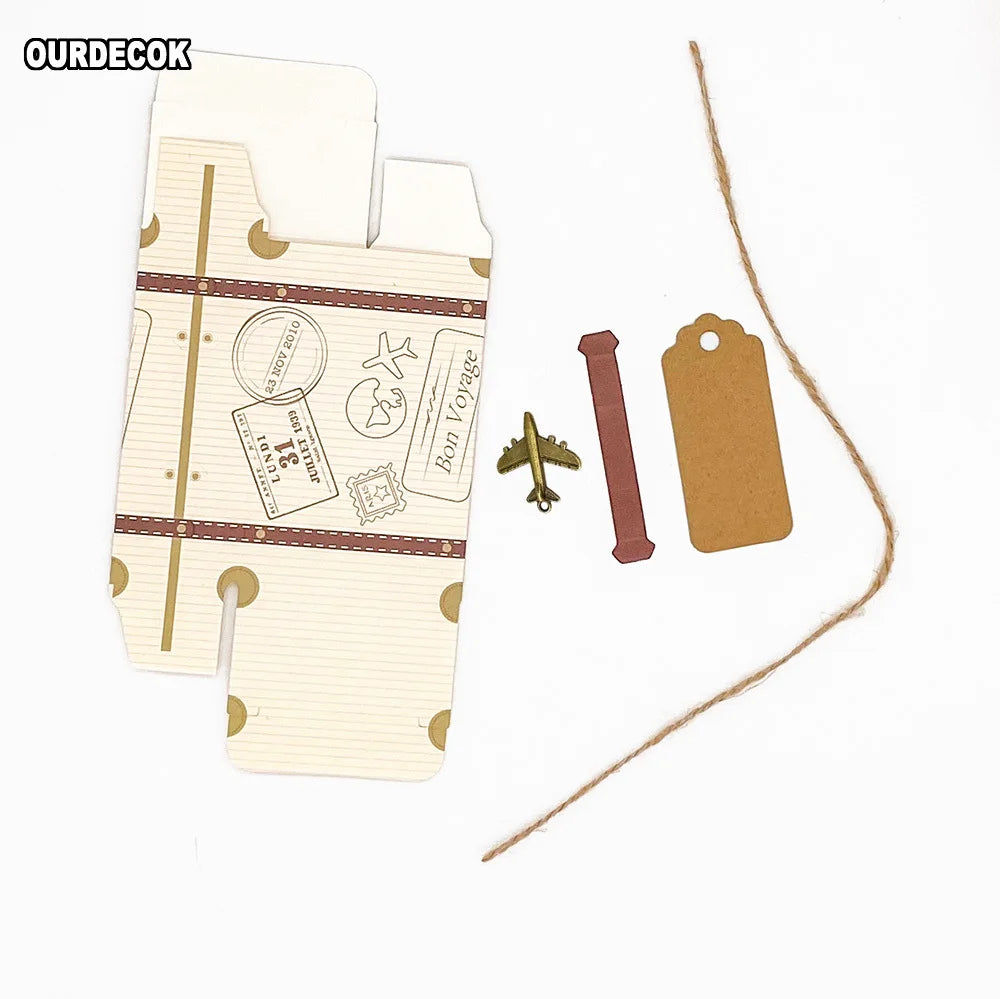 Travel Suitcase Candy Gift Boxes Classic Elegant Favor Boxes