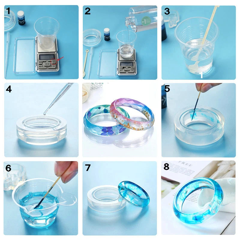 Epoxy Resin Mold Kit Silicone Jewelry Casting Tools for DIY Earring Making