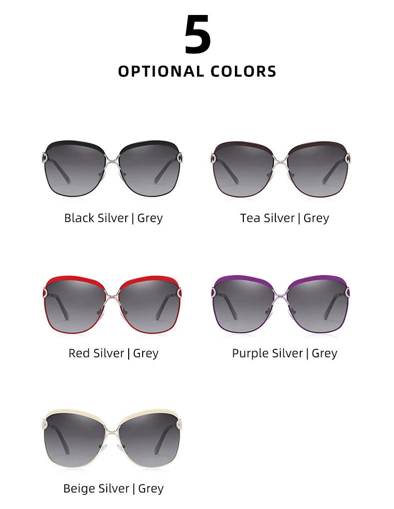 BARCUR Polarized Ladies Sunglasses Gradient Lens Round Design