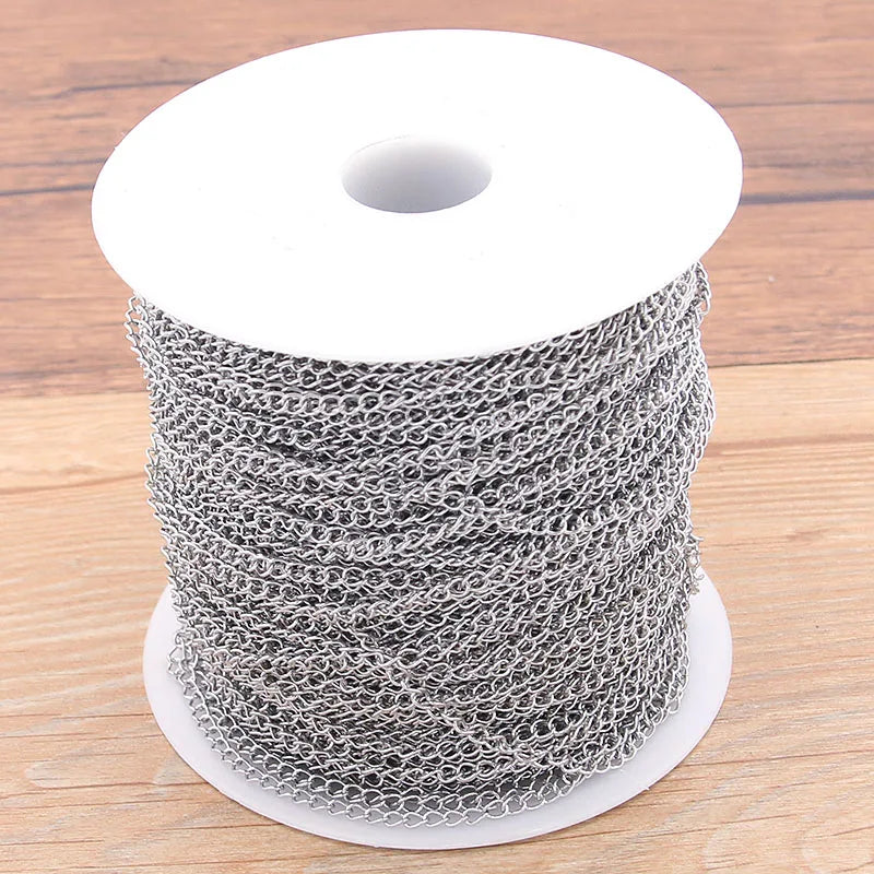 5 Meters/Lot 3 Size Stainless Steel Polishing Necklace Chains