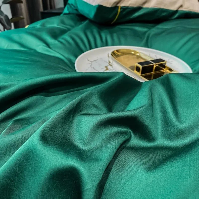 White Gray Egyptian Cotton Hotel Duvet Cover Set 600TC Silky Soft Bedding Set