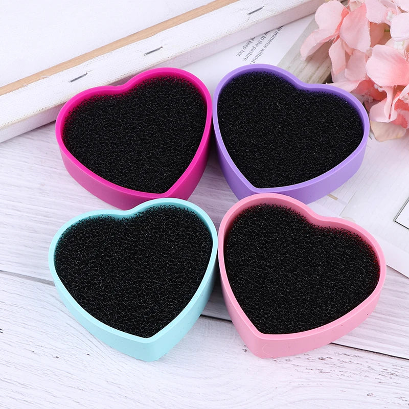Bear Heart-Shaped Silicone Makeup Brush Cleaner Pad Tool