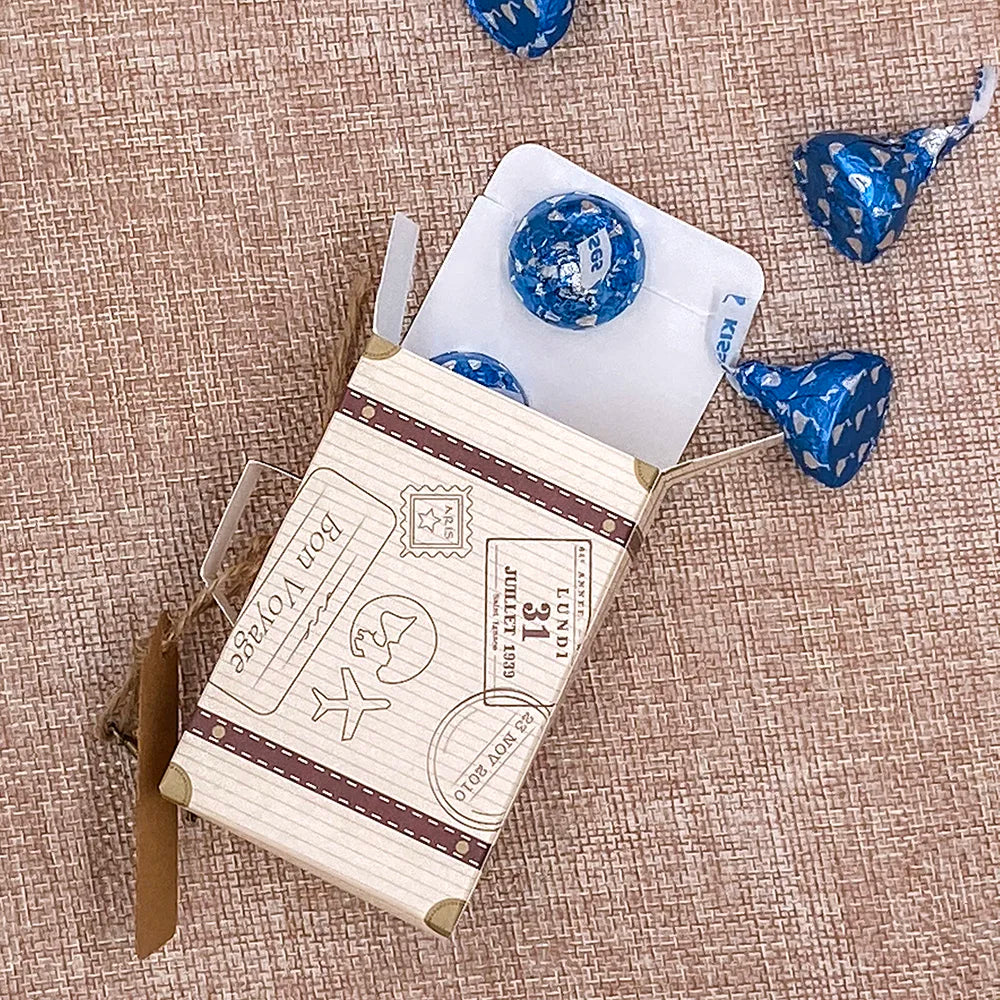 Travel Suitcase Candy Gift Boxes Classic Elegant Favor Boxes