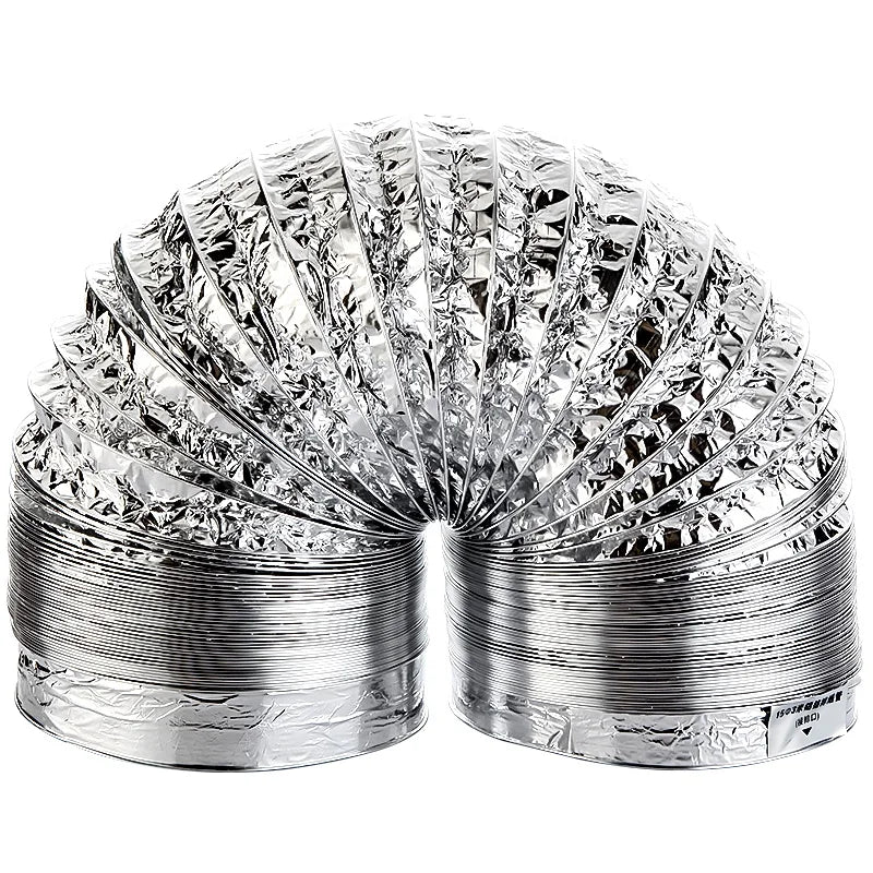 Tubo de ventilación de aluminio de 80-200 mm, manguera de ventilación de aire, conducto de escape flexible para sistema de cocina y baño, accesorios de tubo de ventilación