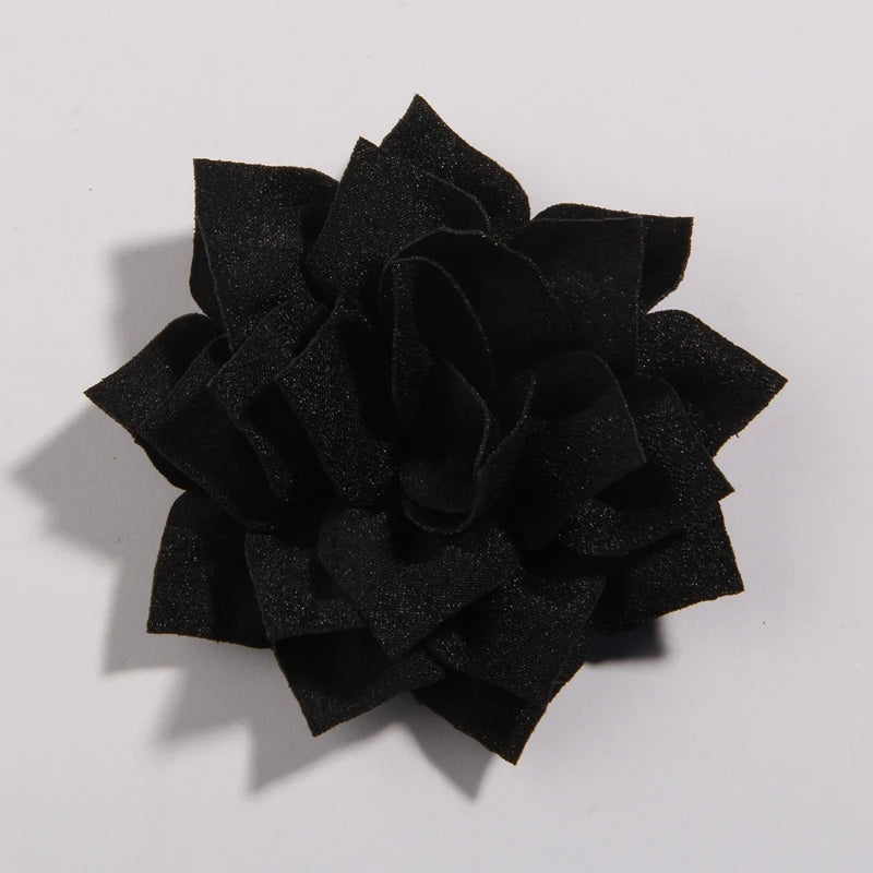 50PCS 7.5CM 2.95 Inch Fashion Lotus Satin Hair Flowers for DIY Headbands and Wedding Decor