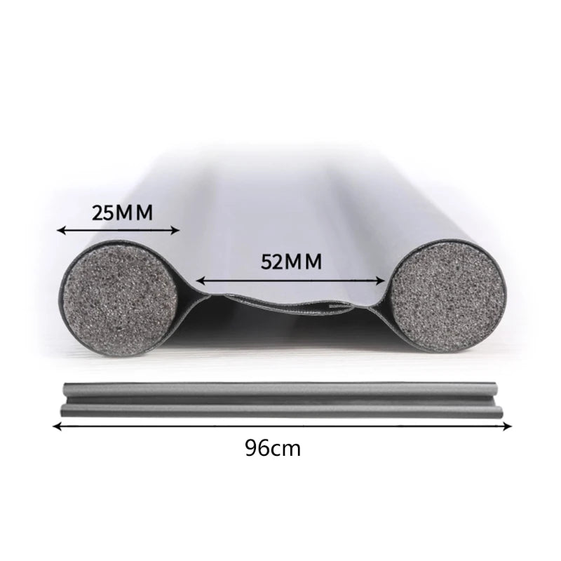 Tira de sellado inferior para puerta de 96 cm, burlete protector contra el viento y el polvo, para aislamiento acústico y a prueba de viento