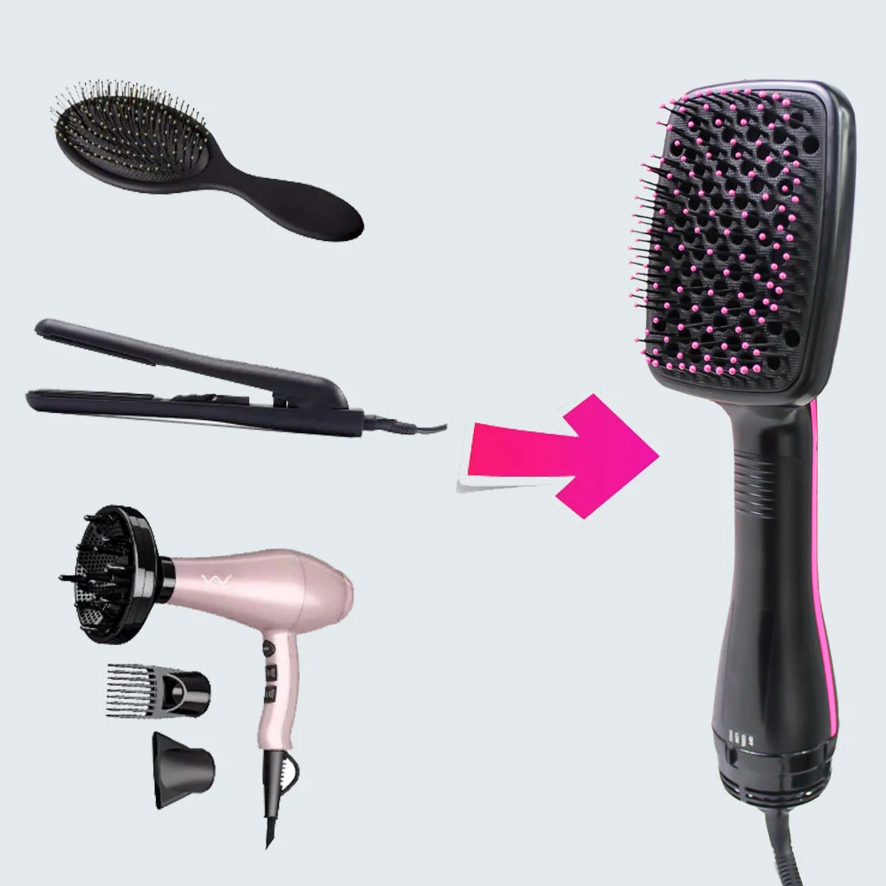 Hot Sale One Step Hair Comb Negative Ion Dryer Brush Curler
