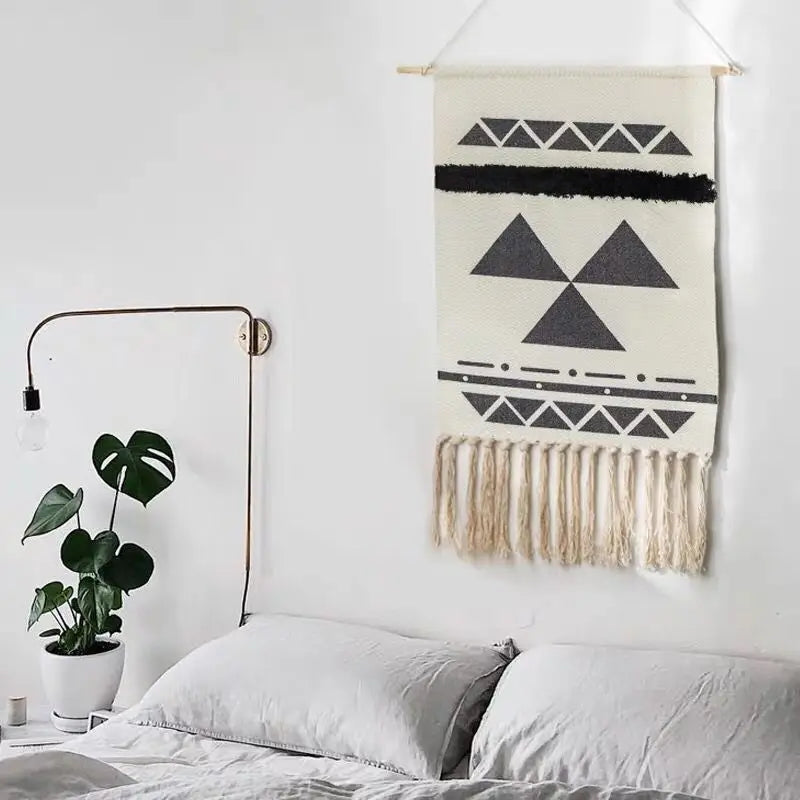 Macrame Wall Hanging Tapestry Nordic Cotton Tassel Boho Decor