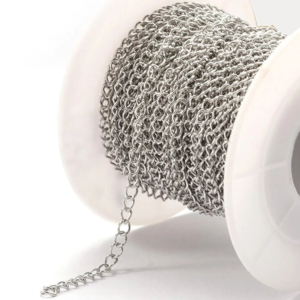 2 Meters Gold Stainless Steel Extension Chain 2/3/4mm for DIY Jewelry