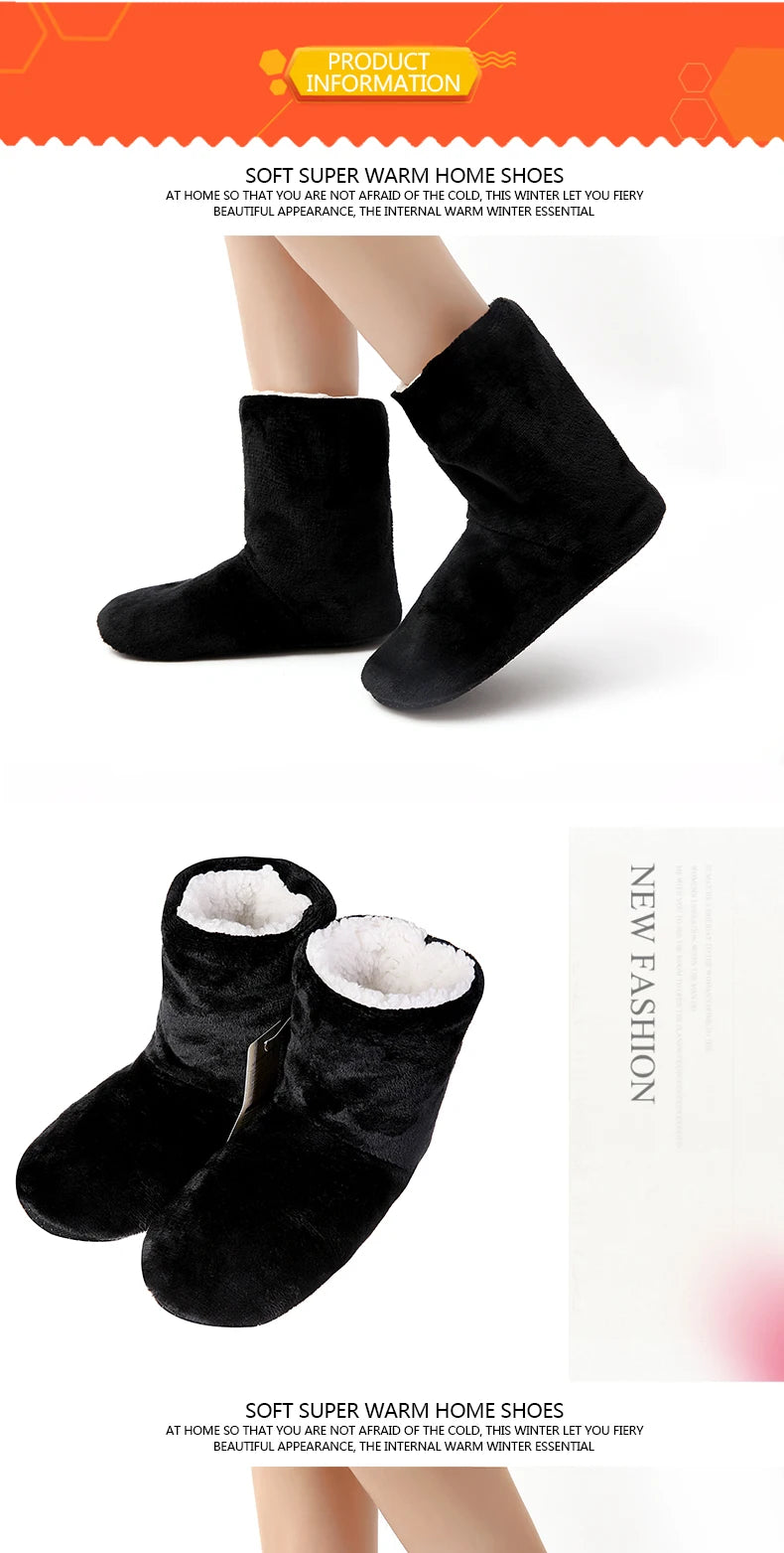 Glglgege High Quality Winter Warm Plush Indoor Shoes