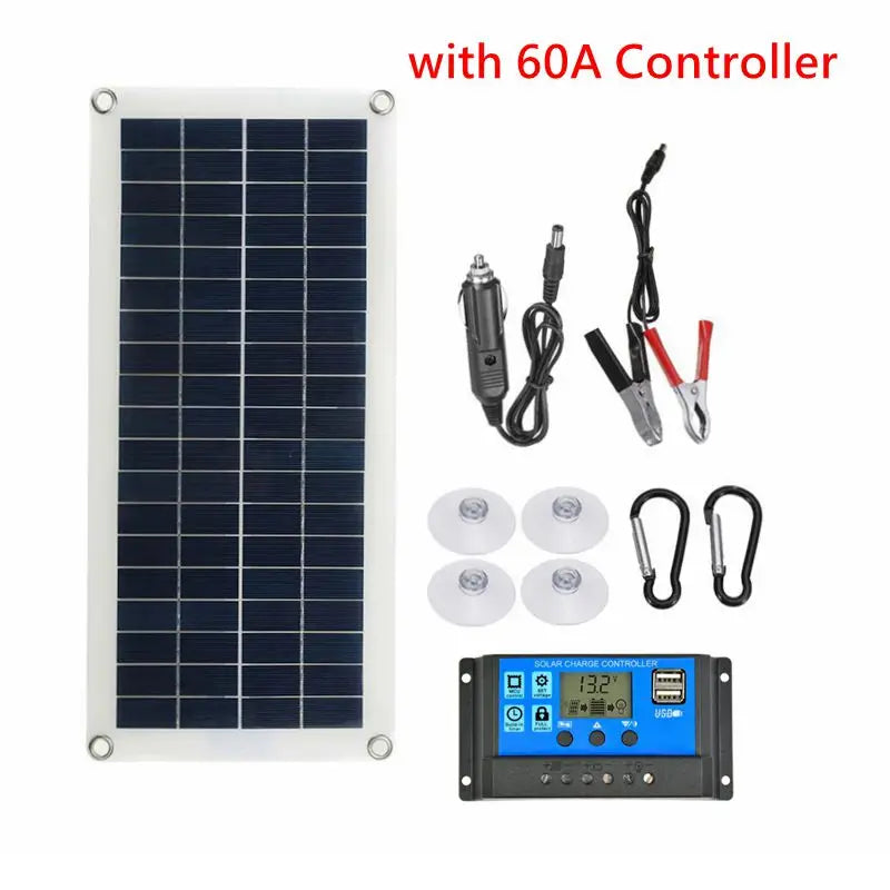 Solar Panel 60W 12V DualUSB Output for Car Yacht Boat Charger