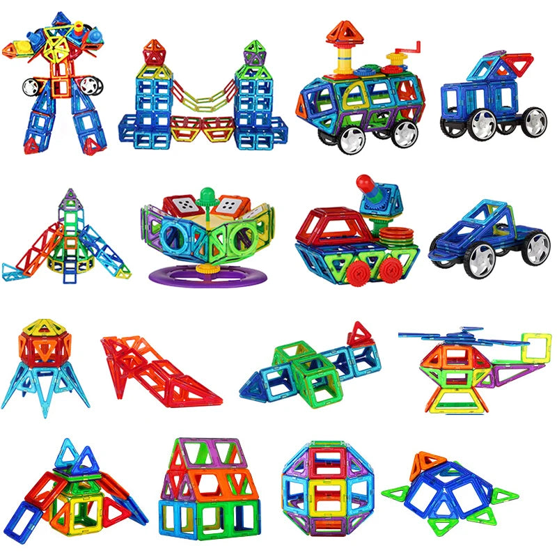 Big Size Magnetic Building Blocks Set for Kids Creative Constructor Toys for Boys and Girls Ages 4 to 12