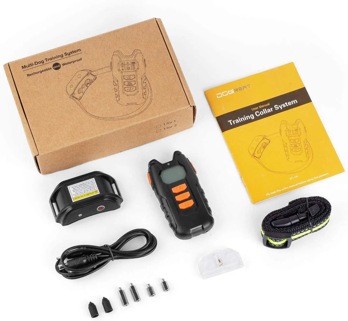 1000ft Pet Dog Training Collar with Remote Rechargeable Waterproof LCD Beep Vibration Shock Collar