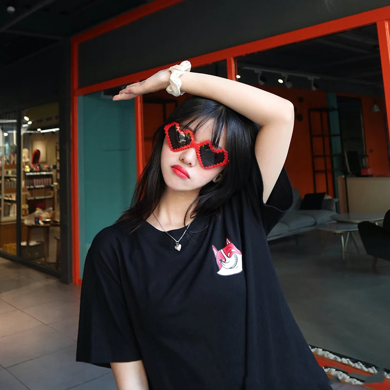 Birthday Party Sunglasses Funny Happy Birthday Heart Shaped Glasses for Tropical Fancy Dress Favors