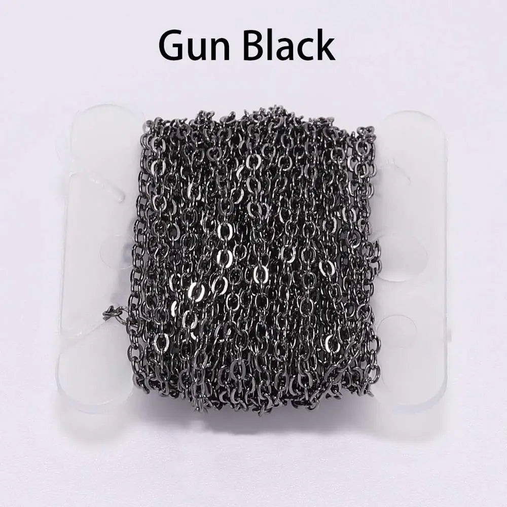 5 M/Lot Gold Bronze Plated Necklace Chain for DIY Jewelry