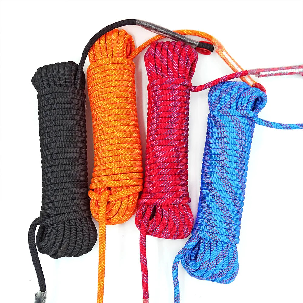 12mm 50m Outdoor Climbing Rope Static Rescue Rope for Mountaineering and Emergency Survival Gear