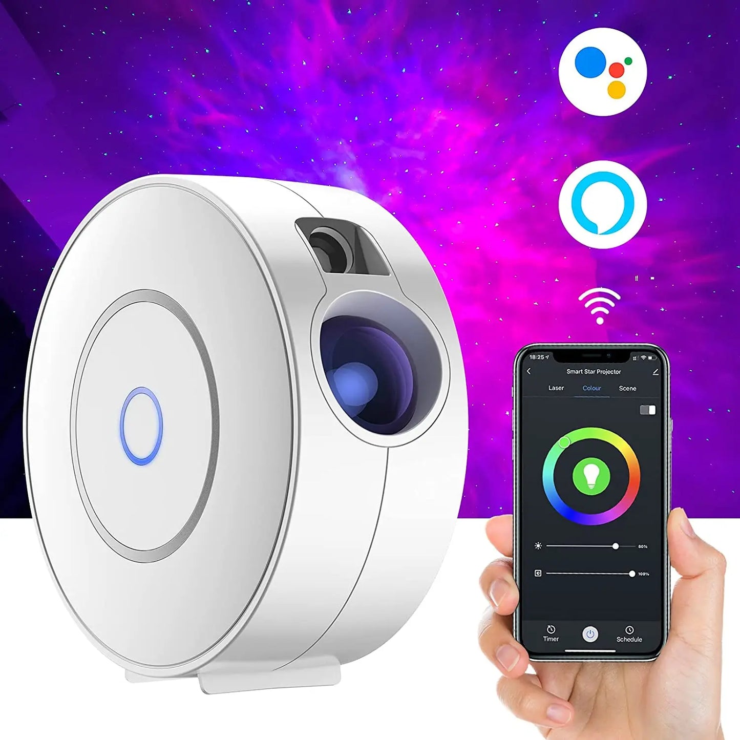 Smart WIFI Starry Sky Projector LED Night Light for Bedroom Party