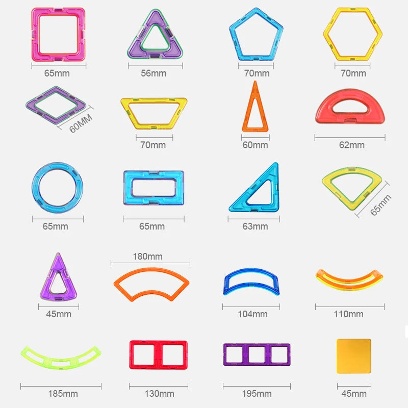 Big Size Magnetic Building Blocks Set for Kids Creative Constructor Toys for Boys and Girls Ages 4 to 12