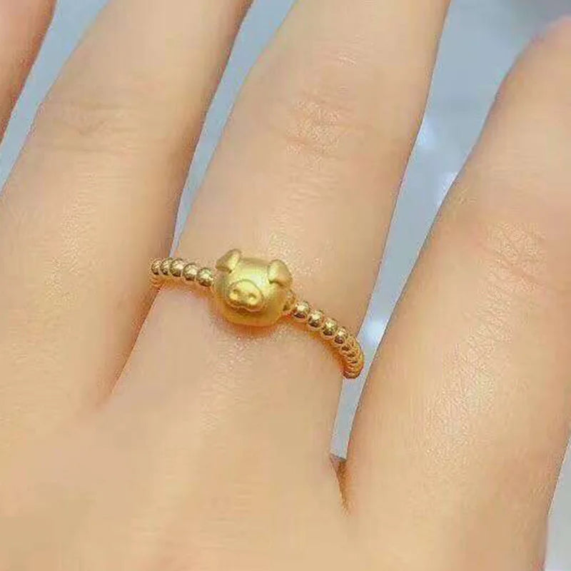 Genuine 18k Gold Beads DIY Jewelry Making Kits High Polished Au750 Gold Beads for Bracelets Necklaces Anklets and Earrings