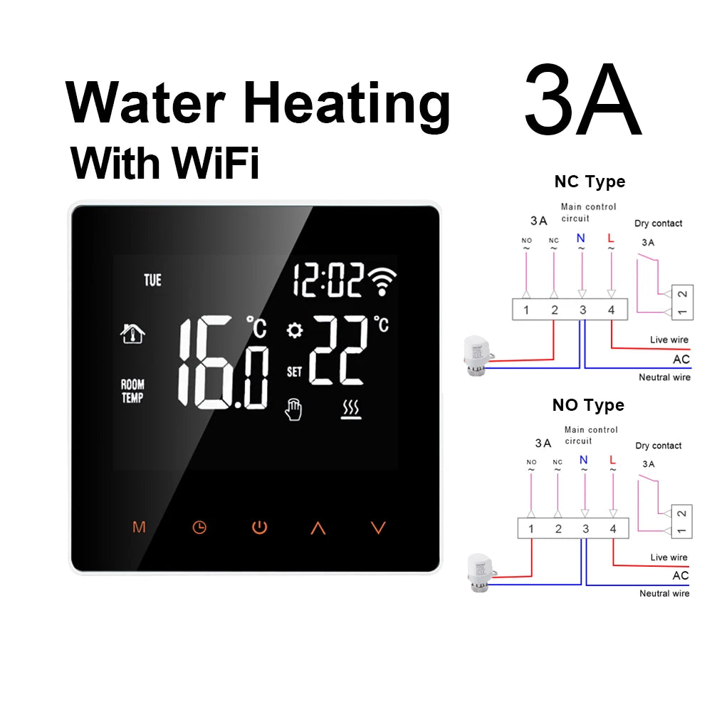 Smart WiFi Thermostat for Electric Heating and Gas Boiler with Alexa and Google Home Integration