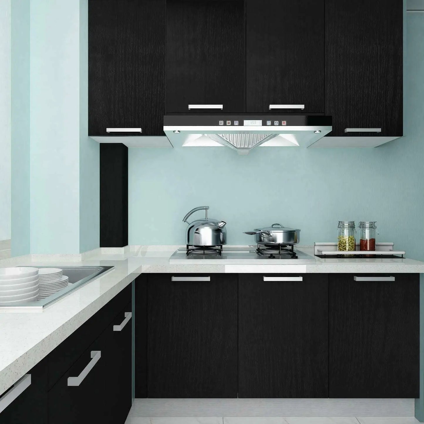 Black Wood Peel And Stick Decorative Film Easy To Clean