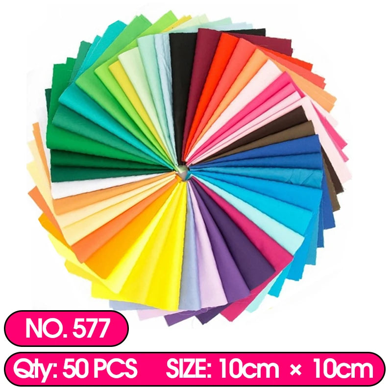 Teramila 8/32/50PCS Classic Solid Cotton Fat Quarter Fabric