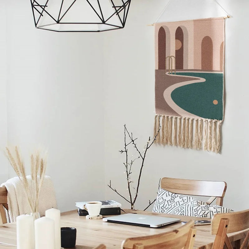 Macrame Wall Hanging Tapestry Nordic Cotton Tassel Boho Decor